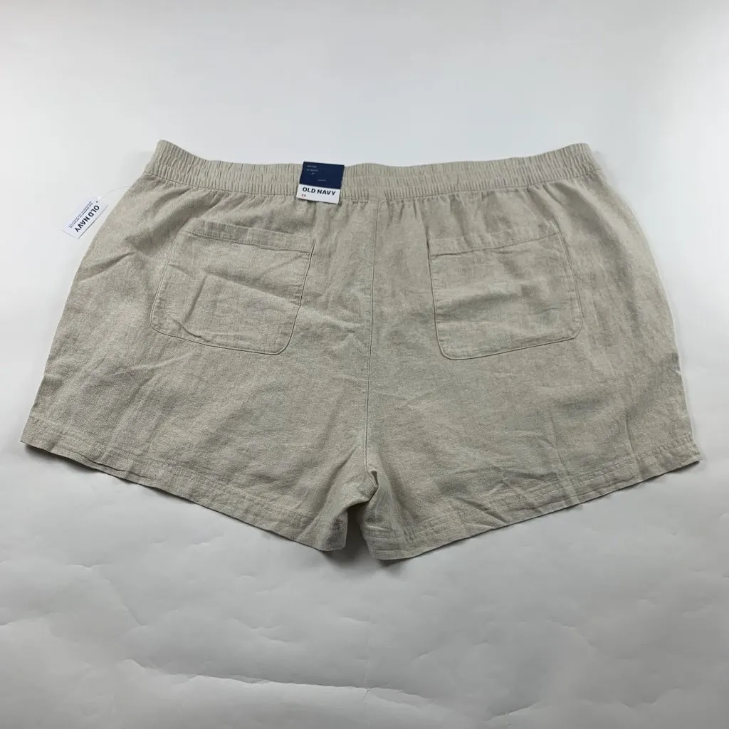 Old Navy Flax Linen Blend High Rise Comfort Waistband Shorts 3X New - Image 5