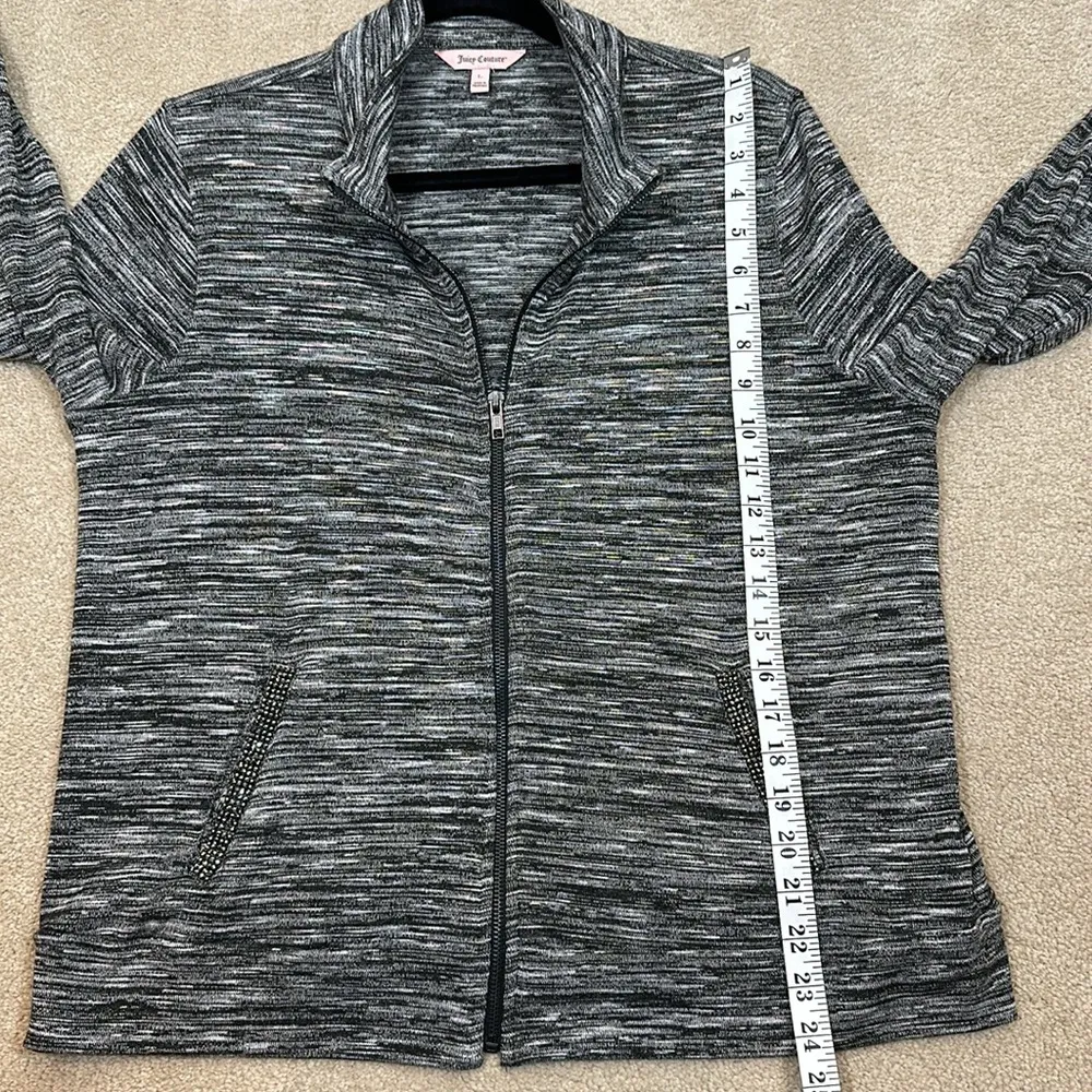 Juicy Couture Vintage Y2K Track Jogger Suit Grey Heathered Lounge Women Large - Image 5