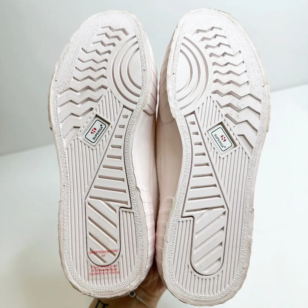 Superga 2630 Stripe Canvas Platform Sneakers in Total Pink Women's 36 US 6 - Image 5