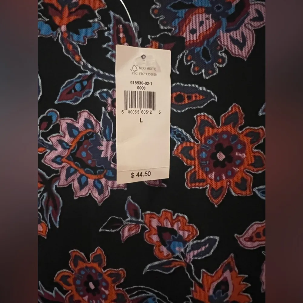 Banana Republic Long Sleeve Fitted Mesh Top in Boho Paisley Print Size Large NEW - Image 7