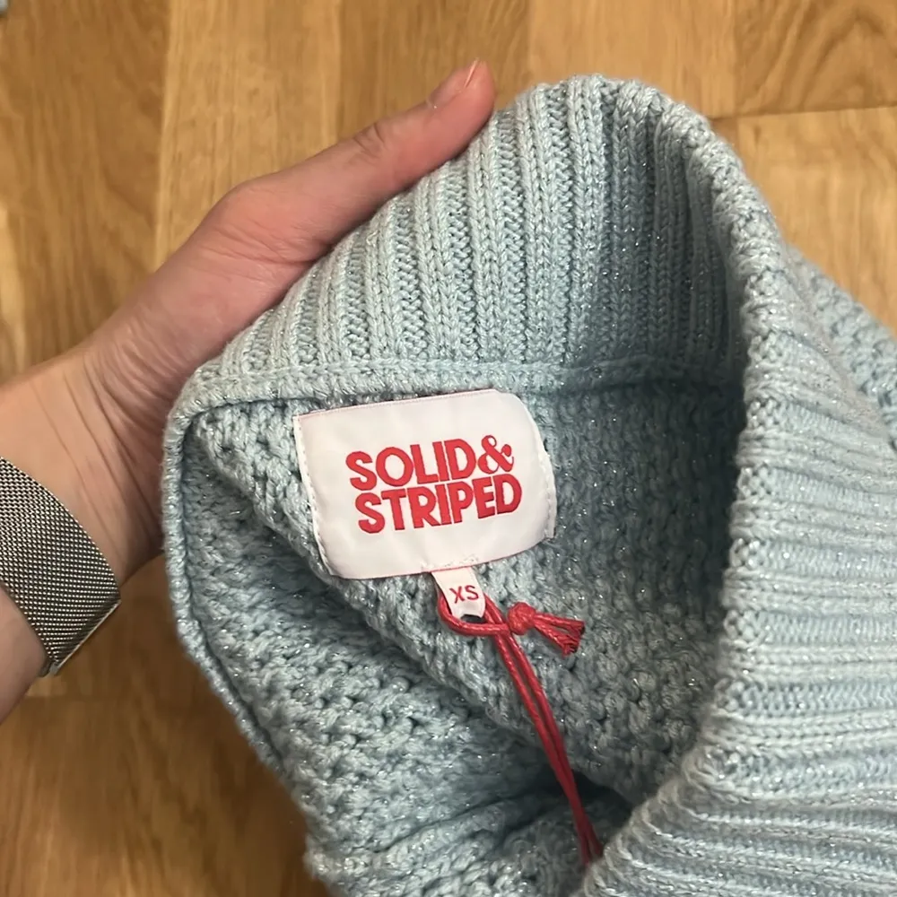 NWT SOLID & STRIPED wool knit crop top, skirt and cardigan three piece set - Image 11