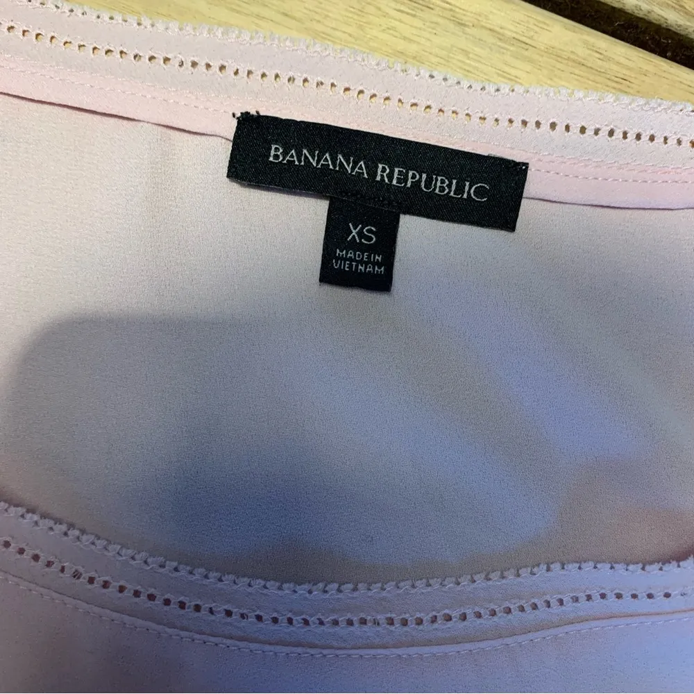 Light Pink Picot-Trim Short Sleeve Top XS - Image 5