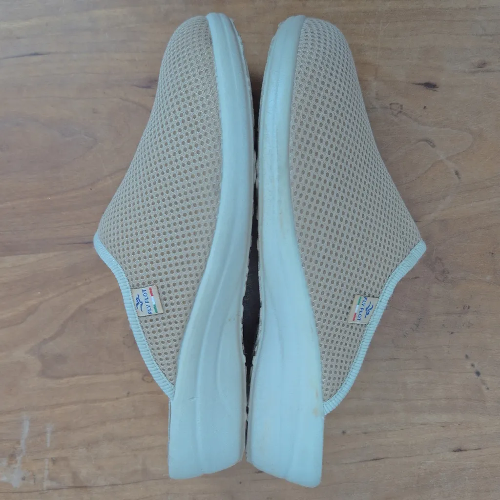 Fly Flot Italian Made Mesh Sandal Mules 40 Tan Size 9 - Image 6