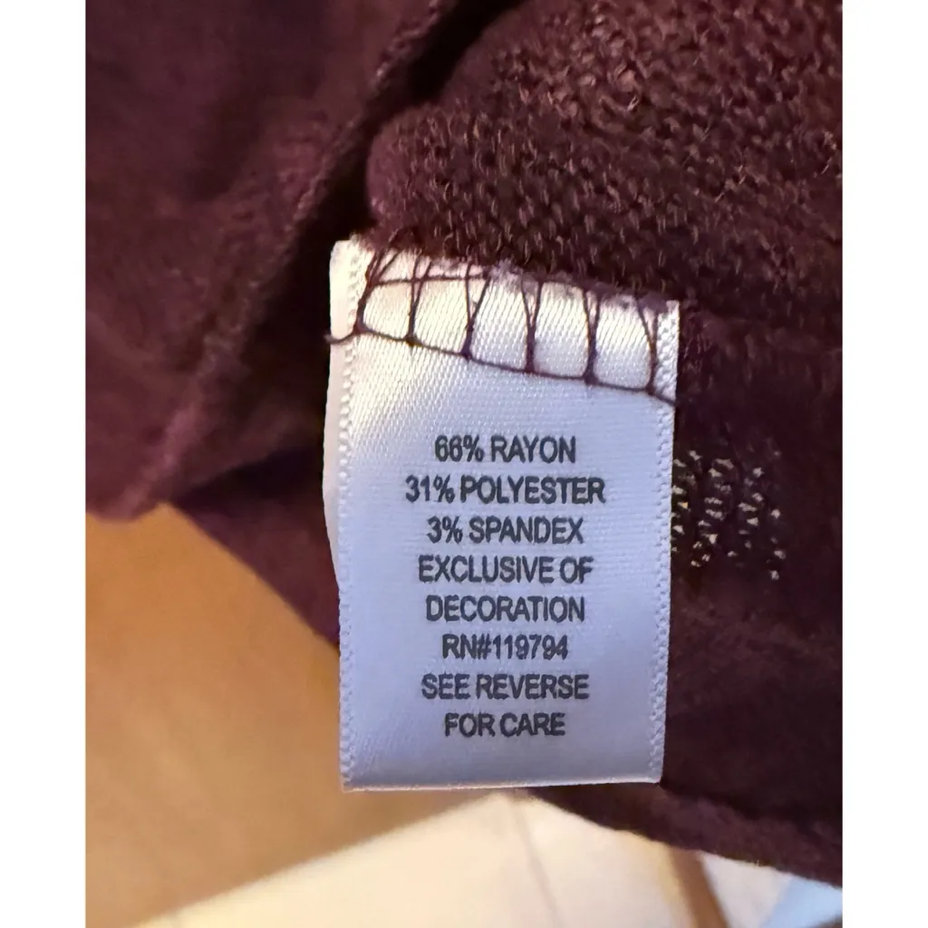 Plum Lace Sleeve Women's Top - Image 6