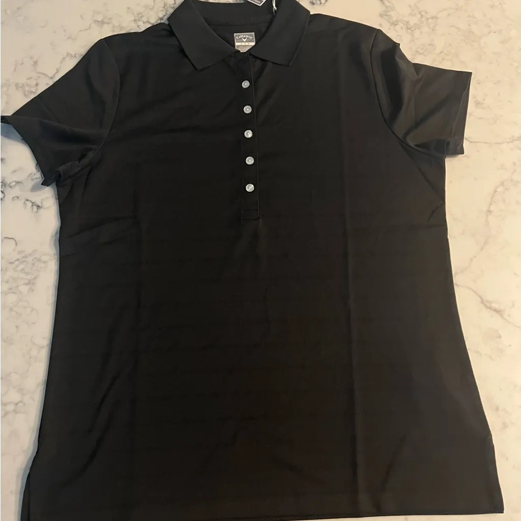 Callaway Women's Golf Short Sleeve Pique Open Mesh Polo Shirt New Medium - Image 4