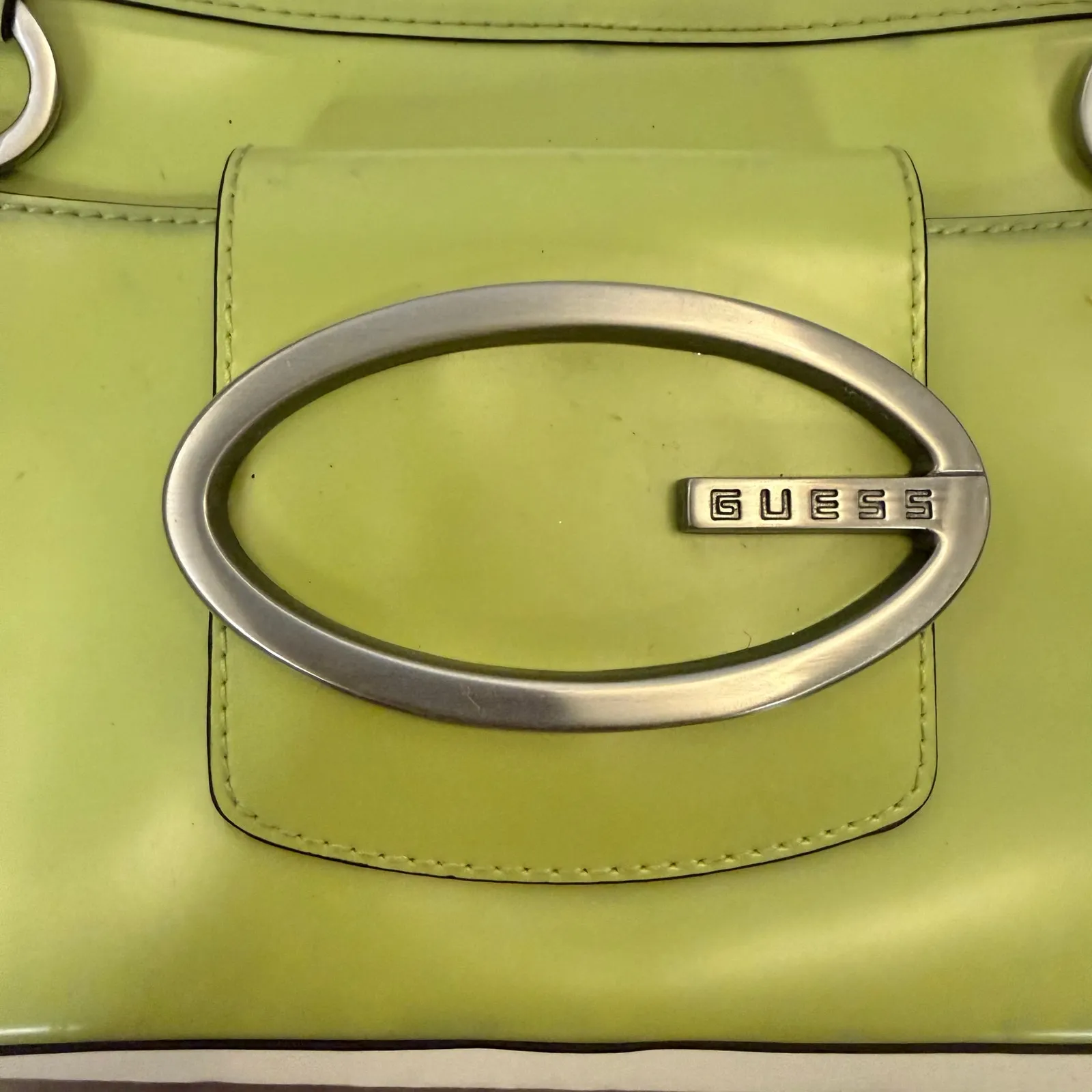 Y2K Guess Lime Green Shoulder Bag - Image 3