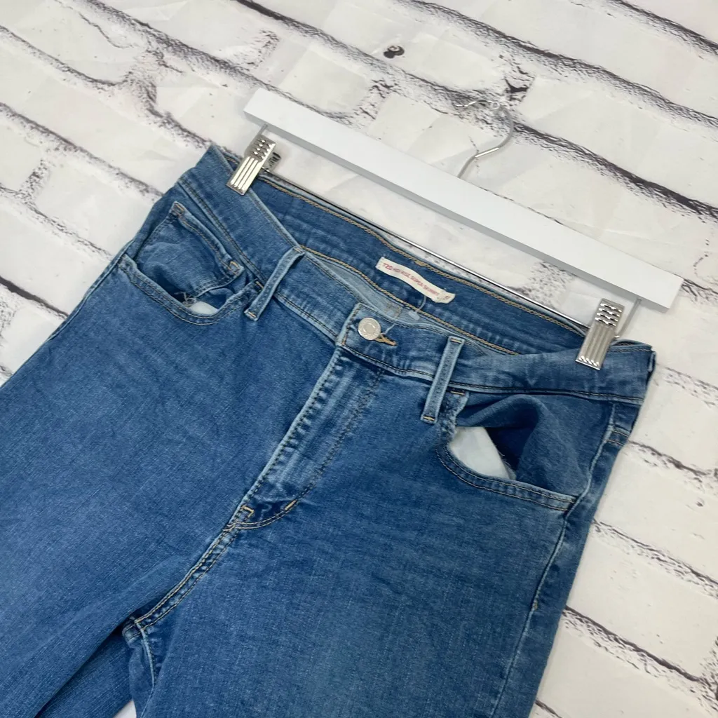 Levi’s 720 Super Skinny Jeans Dark Wash Distressed High Rise Women’s 31x30 Y2K - Image 7