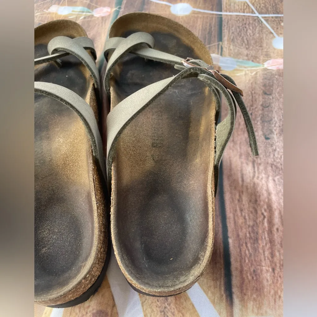 Birkenstock Olive Double Strap Sandals - Image 7