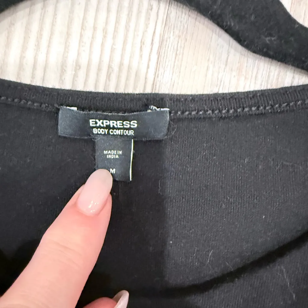 Express Jet Black Body Contour Top - Image 2