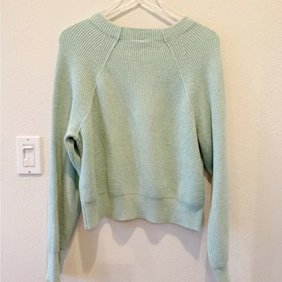 FREE PEOPLE Too Good Pullover in‎ Mint Green Mockneck - Image 7