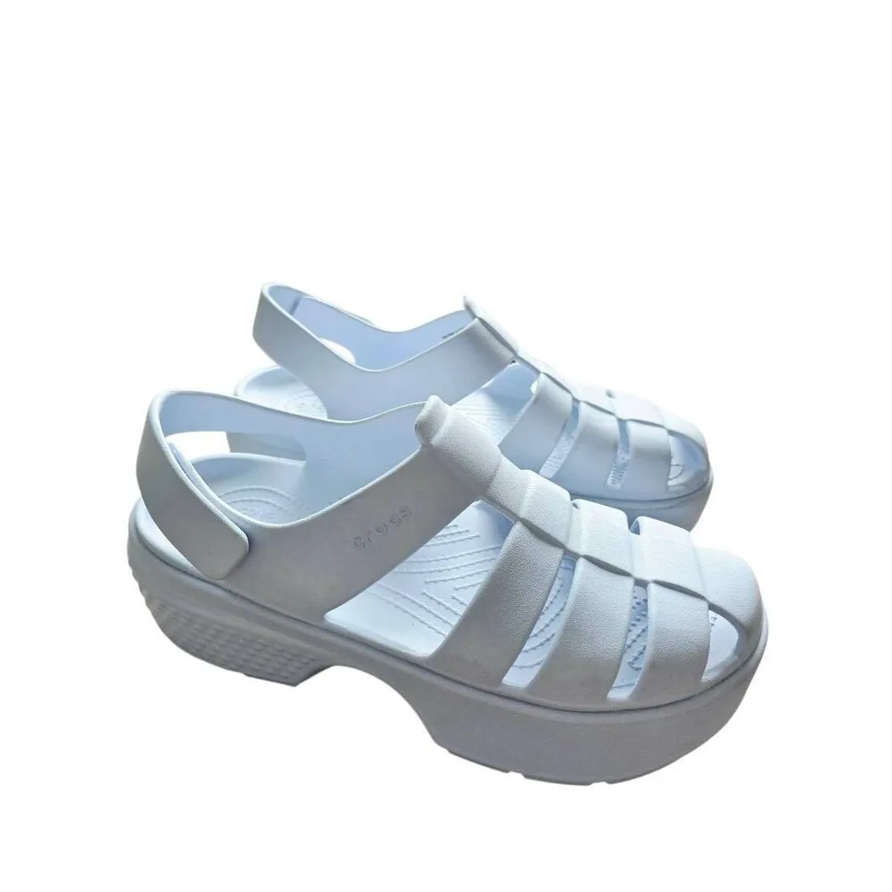 Crocs Fisherman Sports Sandals Size 10 Womens White Platform - Image 2
