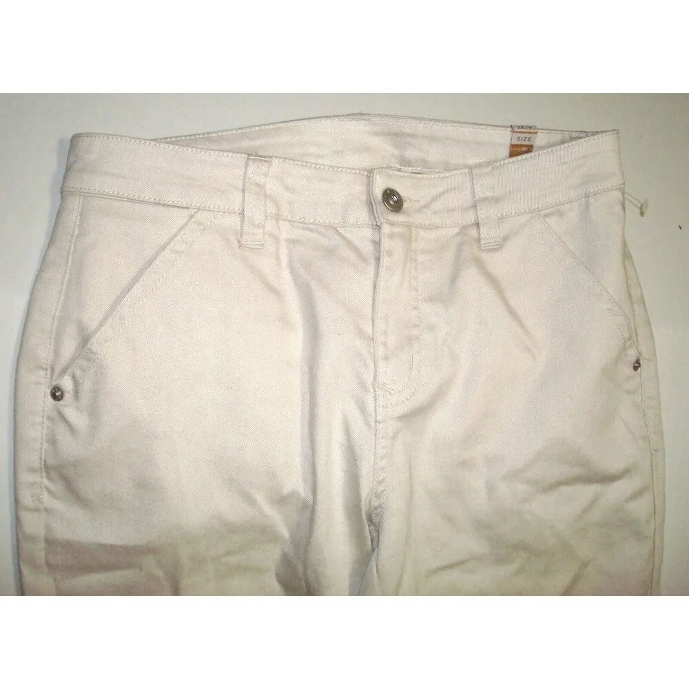 New NWT Womens 4 27 Prana Kayla Jeans White Crop Chino Organic Elastane High Ris - Image 4