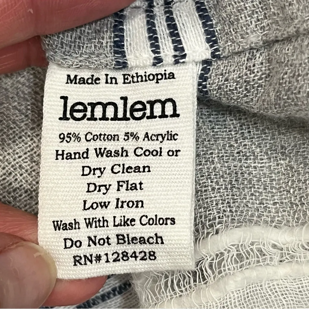 Lemlem  Split V Neck Striped Sleeveless Swim Beach Coverup size Small - Image 6