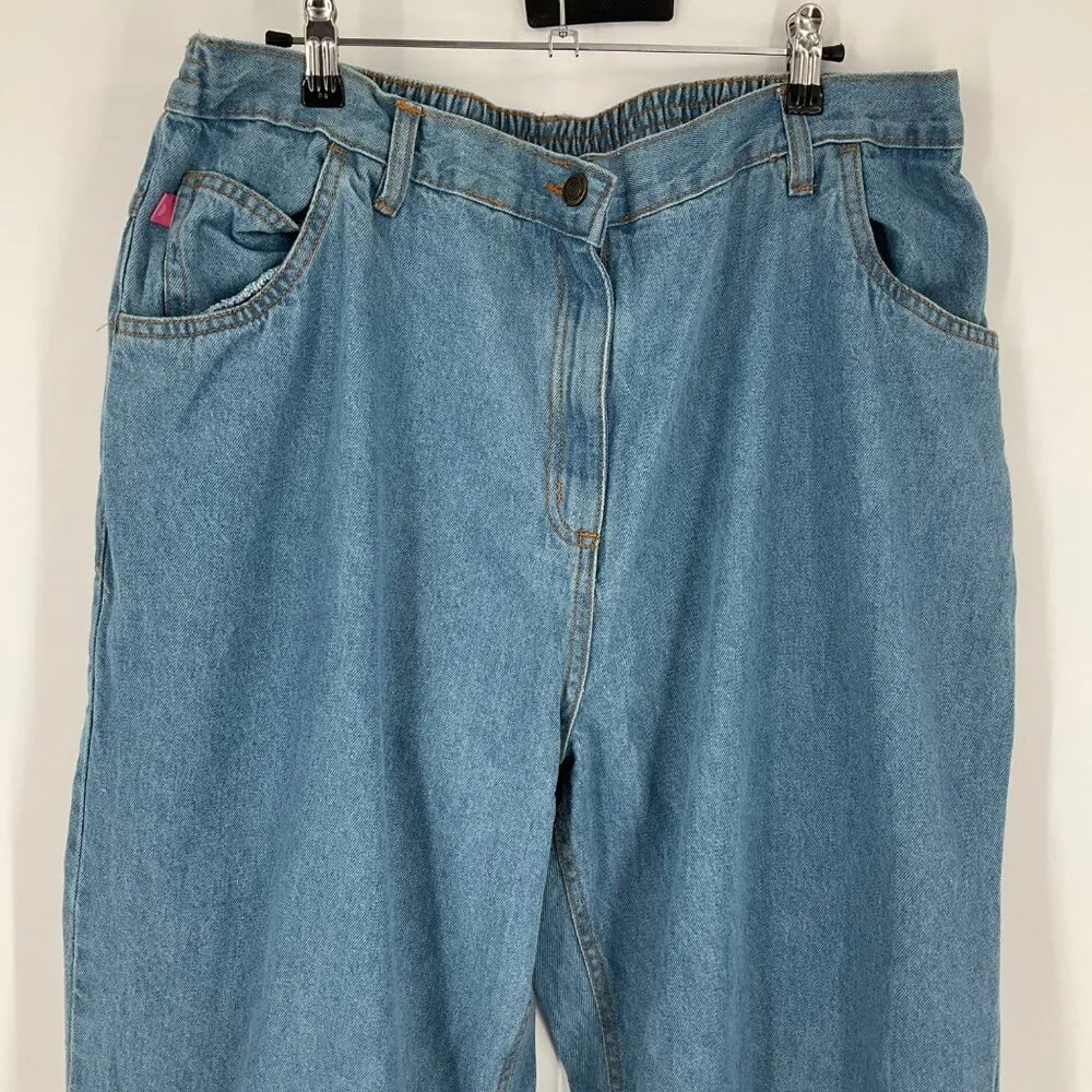 Woman Within plus size 22W Classic Fit Light Wash Denim Jeans casual Classic - Image 10