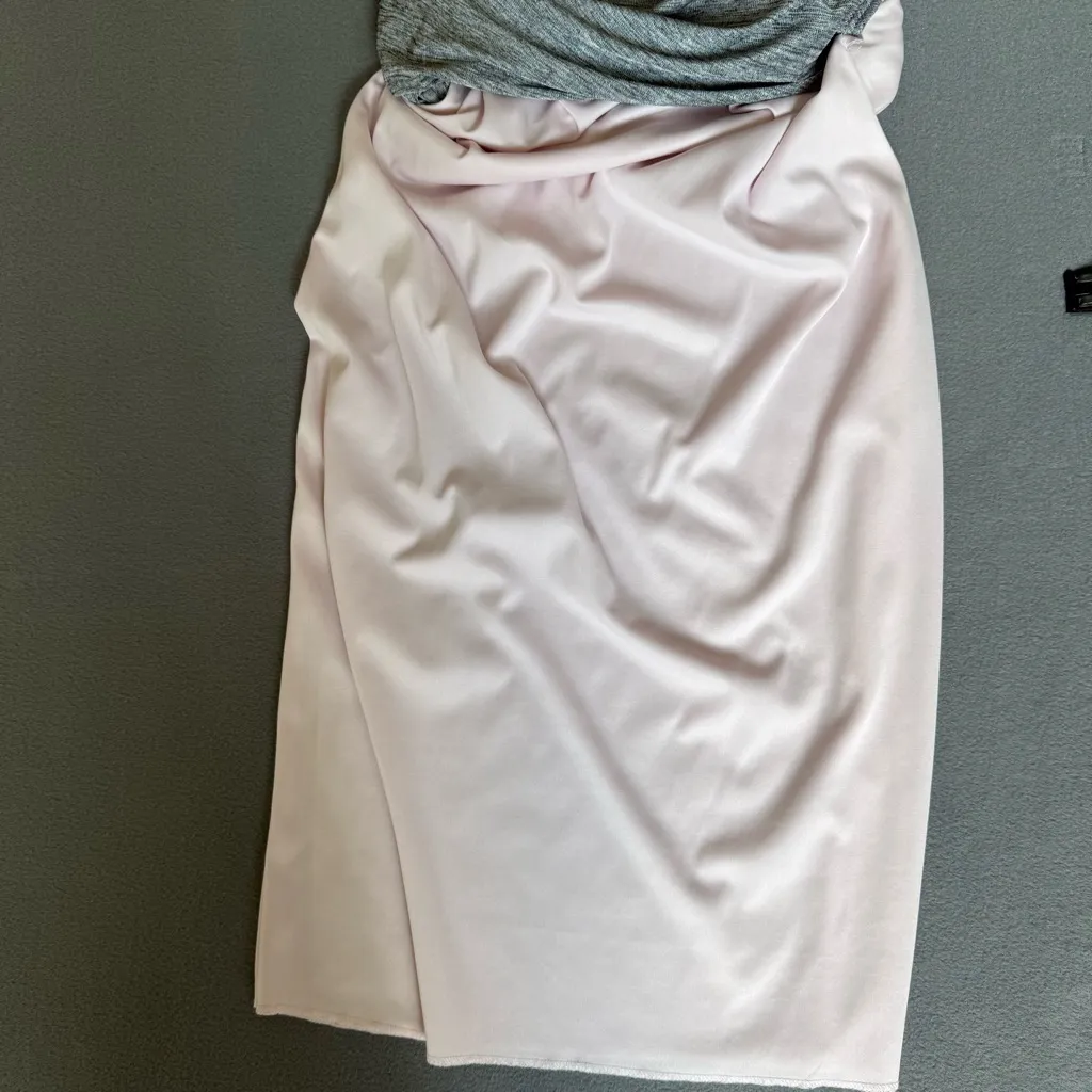 Dress Barn Elegant Shimmery Silver Draped‎ Sleeveless Sexy Evening Dress Size 12 - Image 10