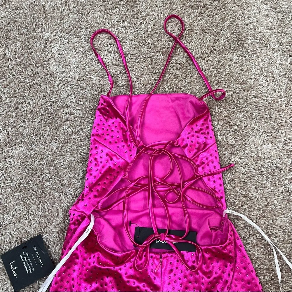 Lulu’s Radiant Satin Rhinestone Maxi Dress - Image 11