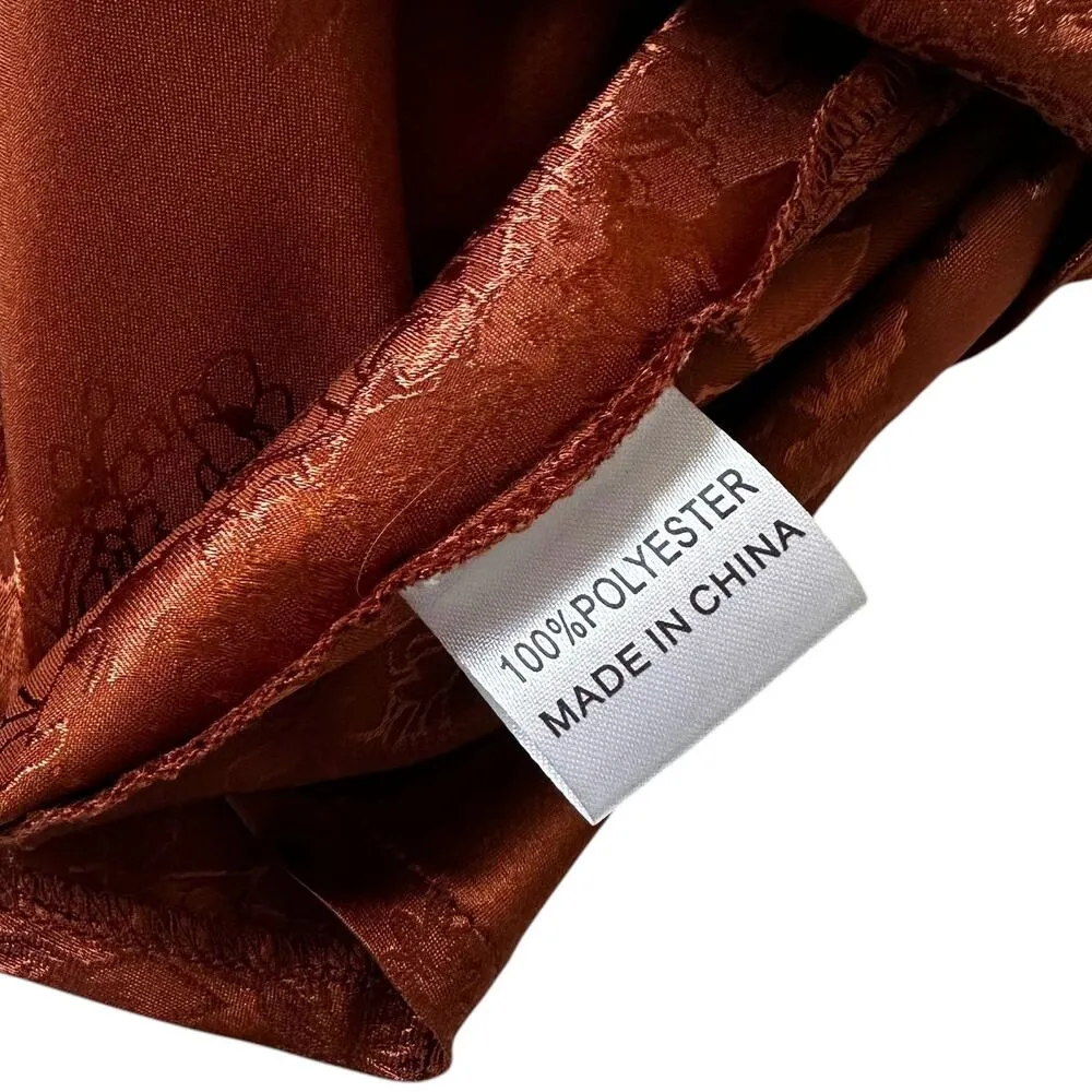 Princess Polly Brown Satin Flowers Mini Dress Women Size 12 NWT | 12-16 - Image 4