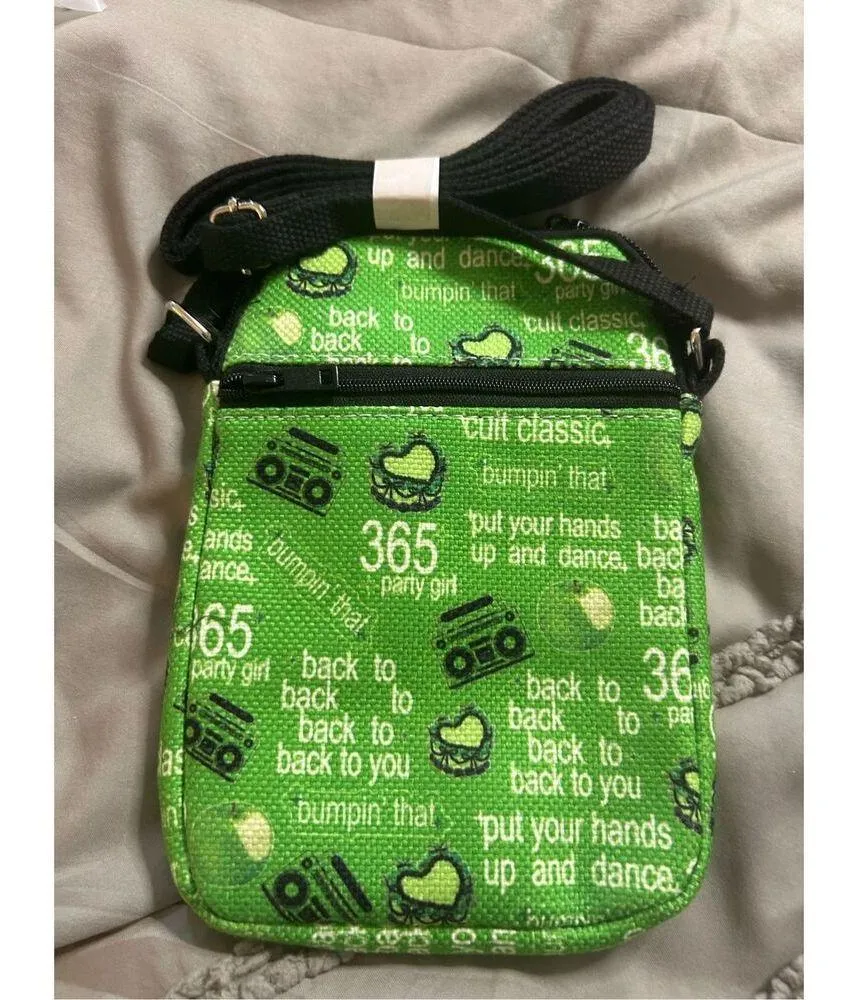 NEW~ Crossbody Bag Singer Musical Bag Back to Back Song Lyrics Concert - Image 2