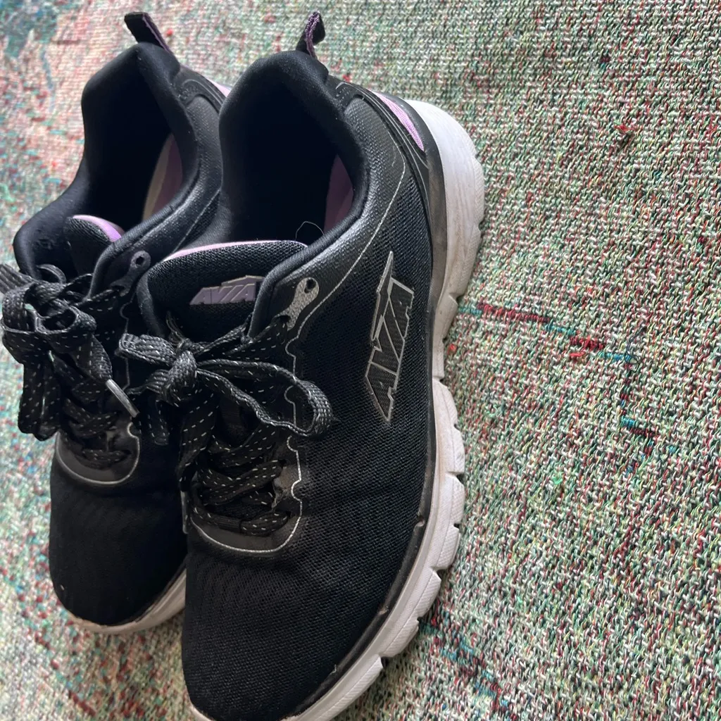 Avia Black and Purple Athletic Shoes Lightweight Design SZ 7.5 Sneakers Lace Up - Image 4