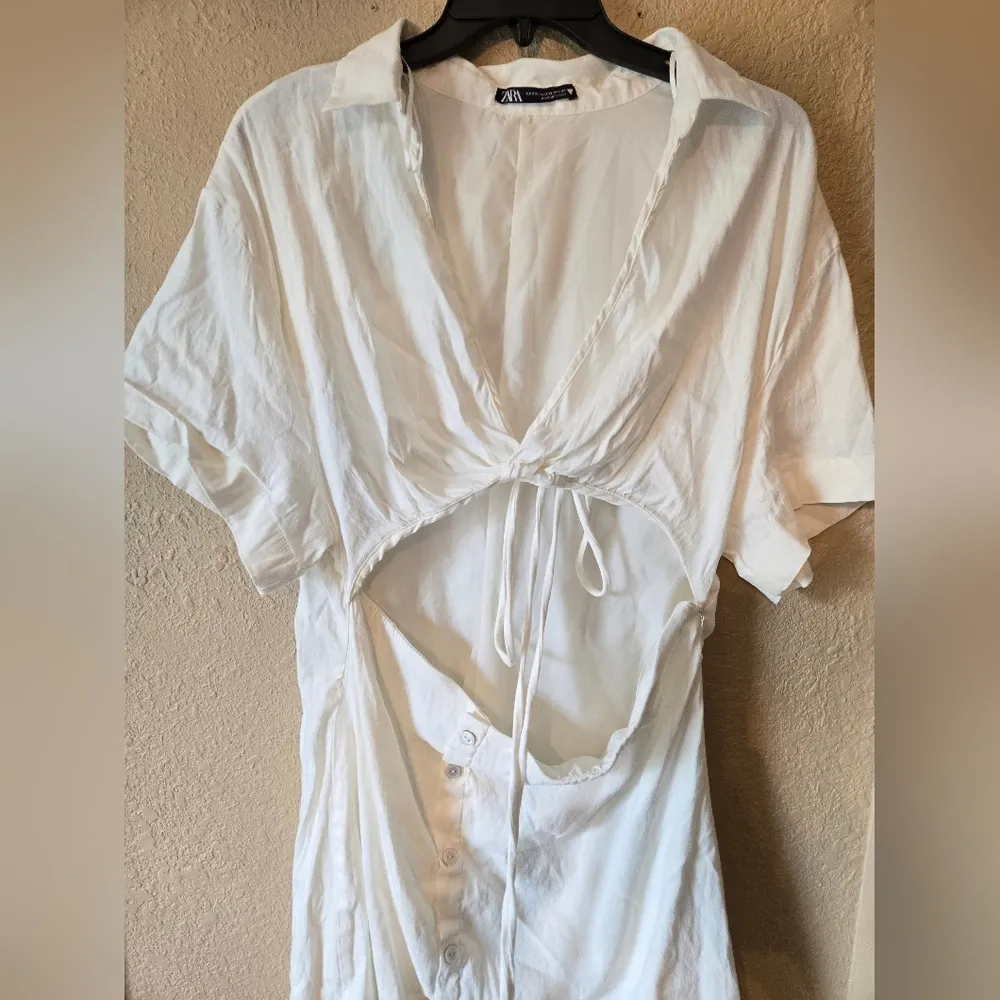 Zara Cutout Collared Button Dress Size XXL - Image 7