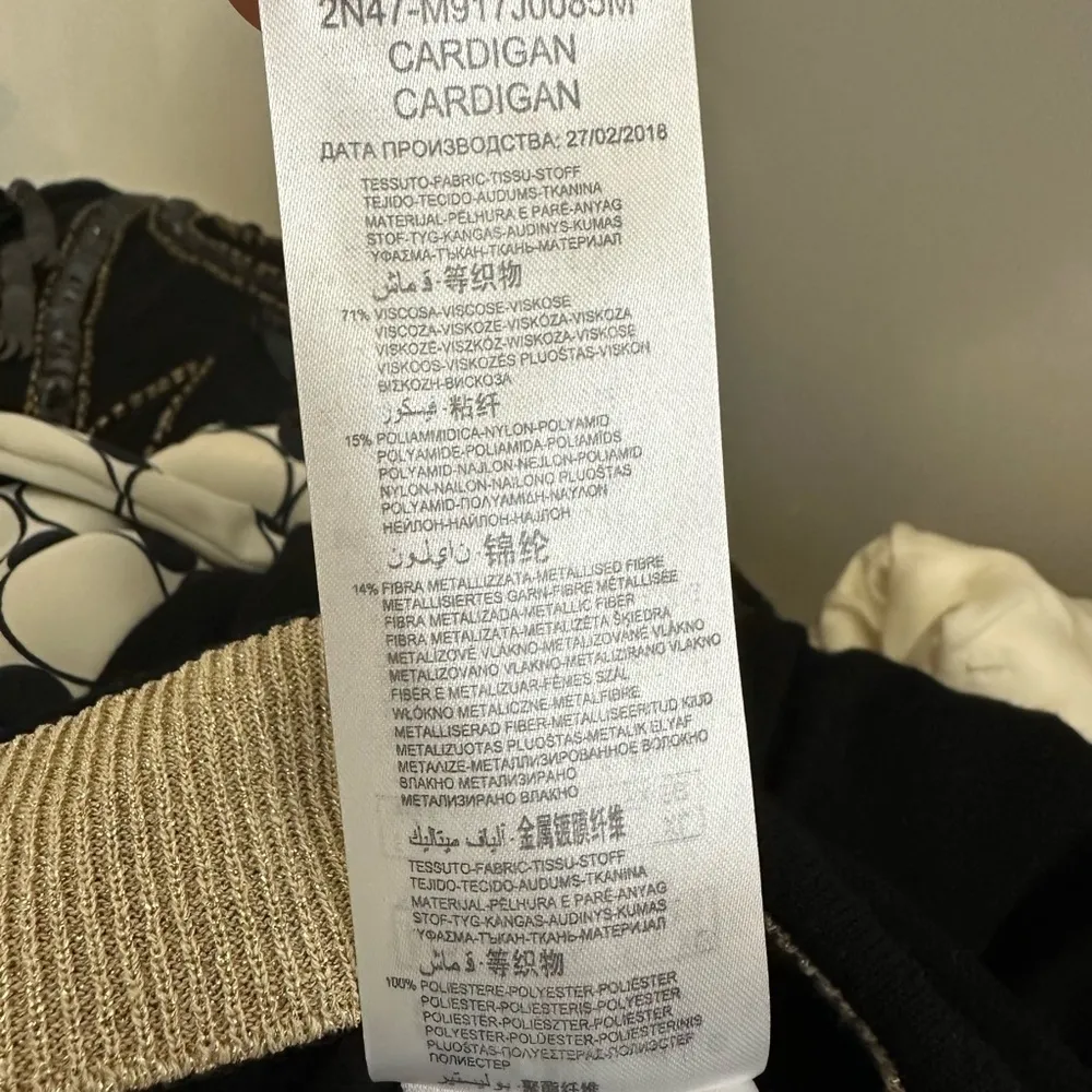 OLTRE Sweater Wrap Cardigan Black Size XL - Image 8