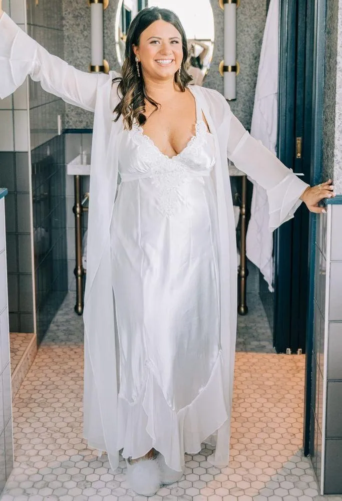 In Bloom by Jonquil Slip & Robe White Size L - Image 3