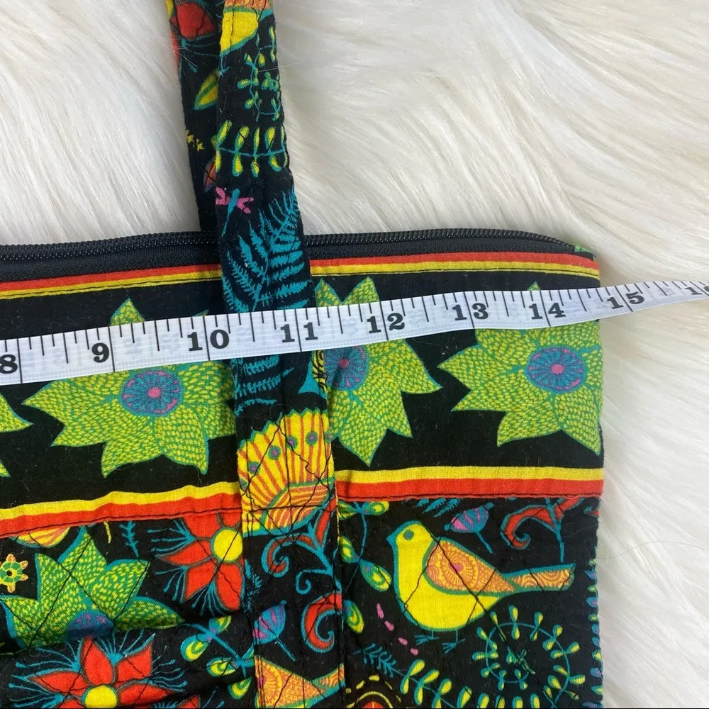 Quilted Fabric Cloth Shoulder Tote Bag with Pockets - Image 3