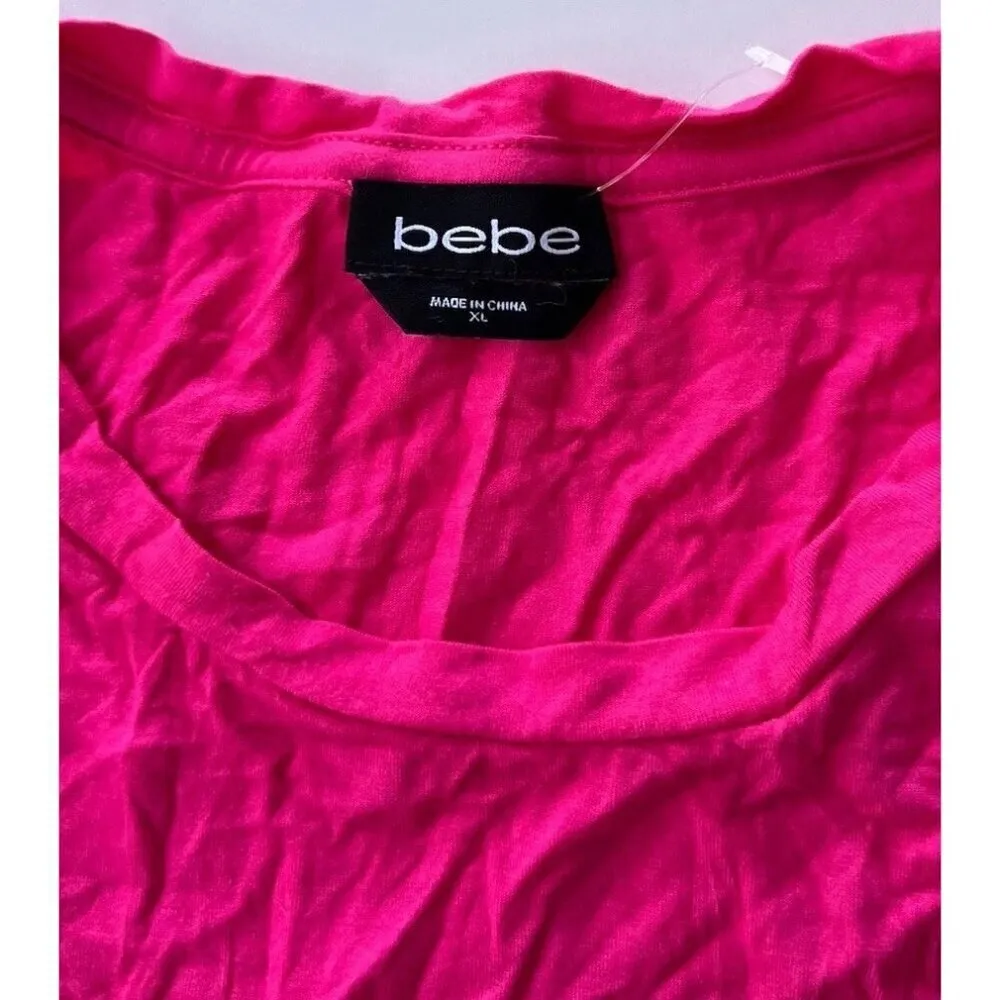 Vintage bebe Women’s Size XL Shirt Pink White Stones Y2K 90s Summer Top NWOT - Image 8