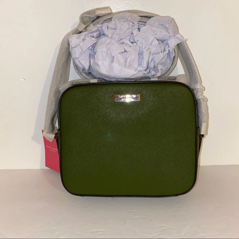 Kate Spade Genuine Leather Cammie Newbury Lane Crossbody Sapling (Dark green) - Image 7
