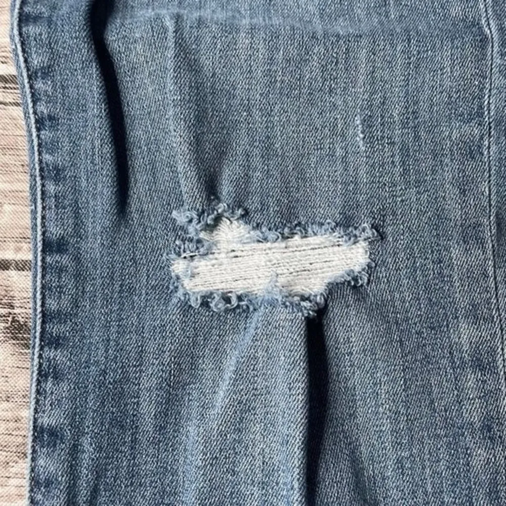 Joe's Jeans Distressed Skinny Jeans Pockets Zip Button 26 Medium Blue Stretch - Image 5