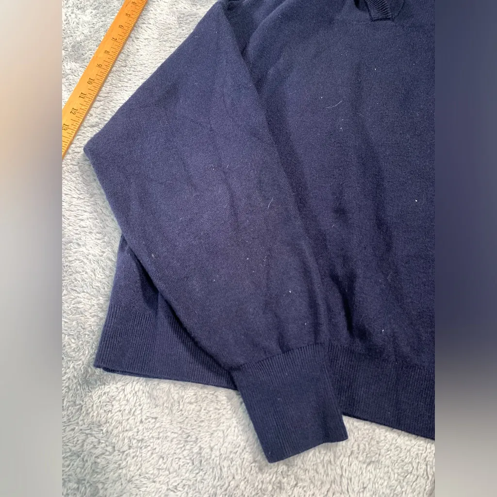 Maeve Anthropologie knit Navy Blue hooded sweater - Image 2