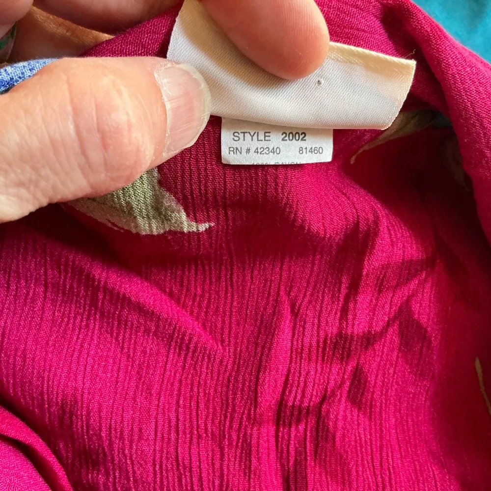 Vtg Y2K Jaclyn Smith Hawaiian Shirt - Image 3