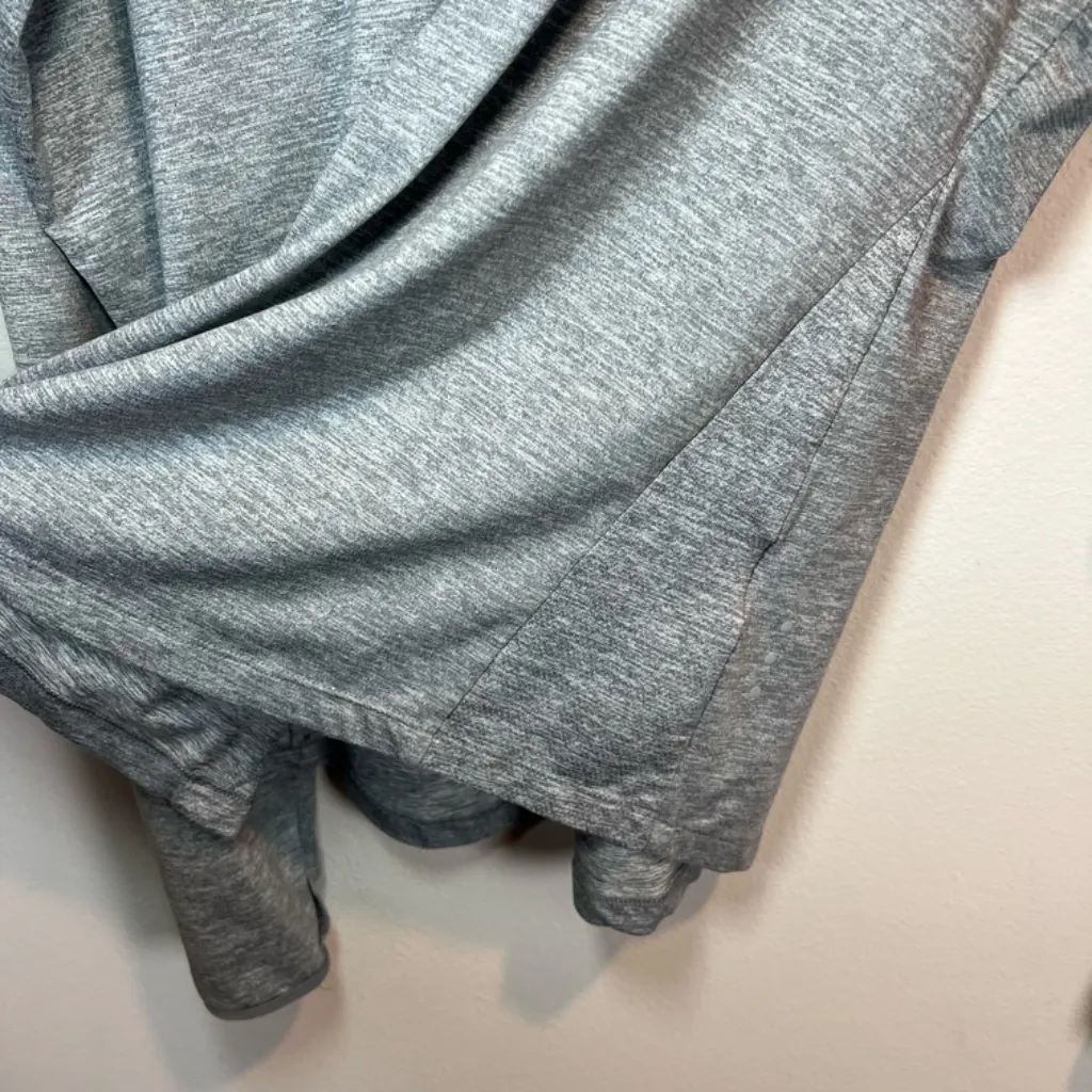 Nike Dri-Fit Element Running Hooded Shirt Gray Mock Neck Reflective Womens Large - Image 8