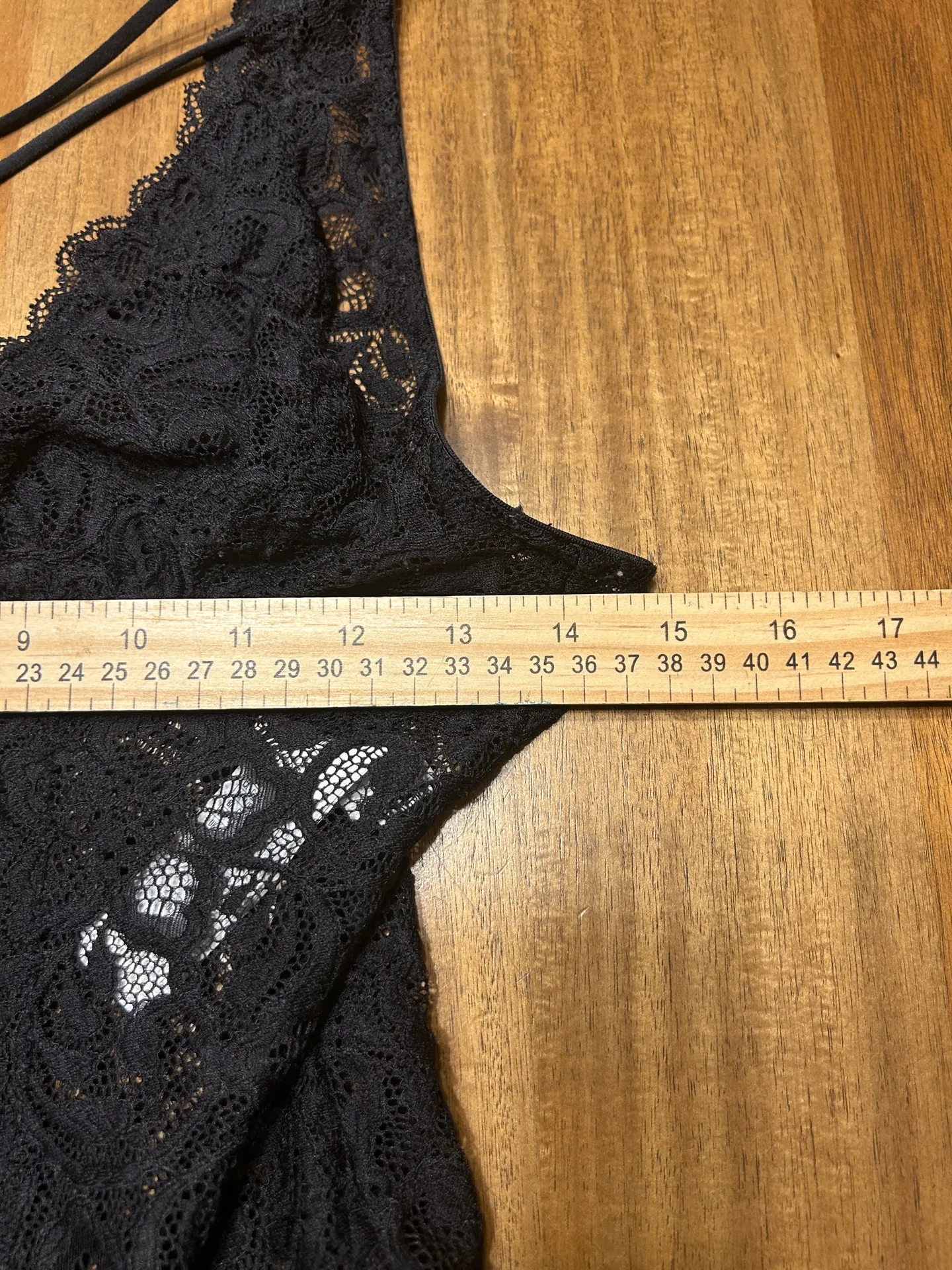 Forever 21 Black Stretch Lace Bodysuit Size Large - Image 4