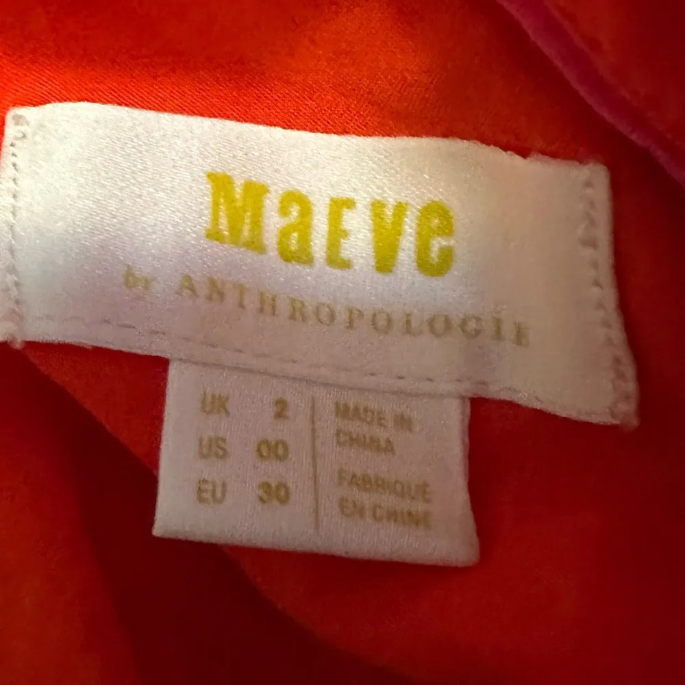 Maeve Anthropologie Red Bateau Button Down Top 00 - Image 4