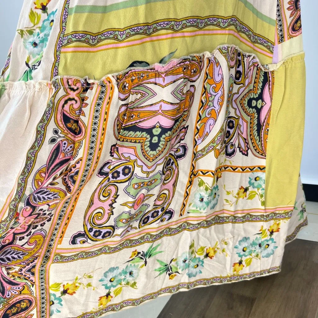 NWOT JOHNNY WAS Cerelia Floral Maxi Skirt PAISLEY PRINT ELASTIC WAIST BAND S - Image 9