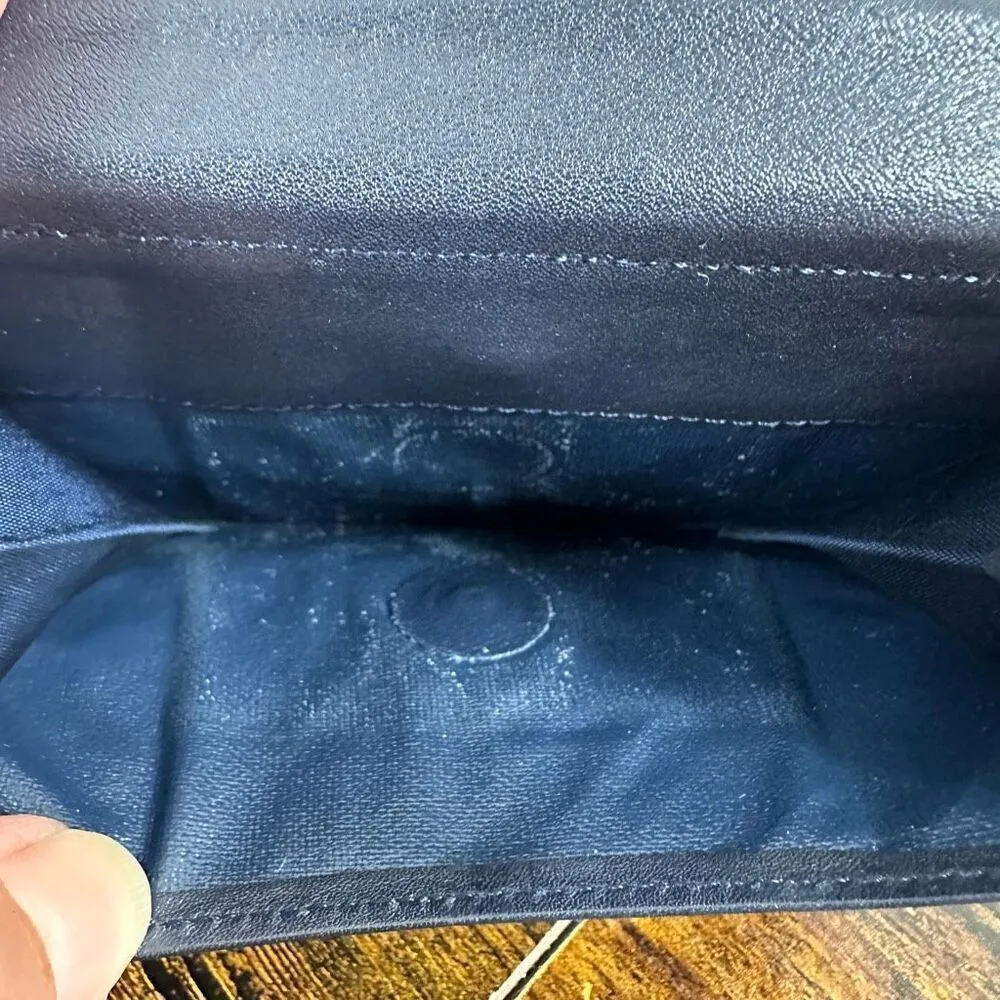 Givenchy 4G Logo Dark Navy Blue Vintage Wallet - Image 6