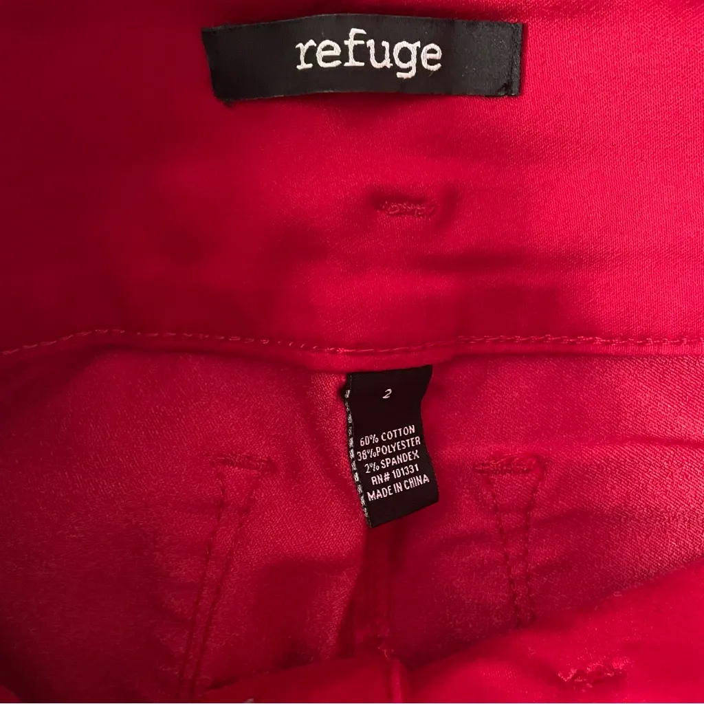 Charlotte Russe Refuge Dark Red 3-Button High Rise Skinny Jeans Size 2 EUC - Image 3