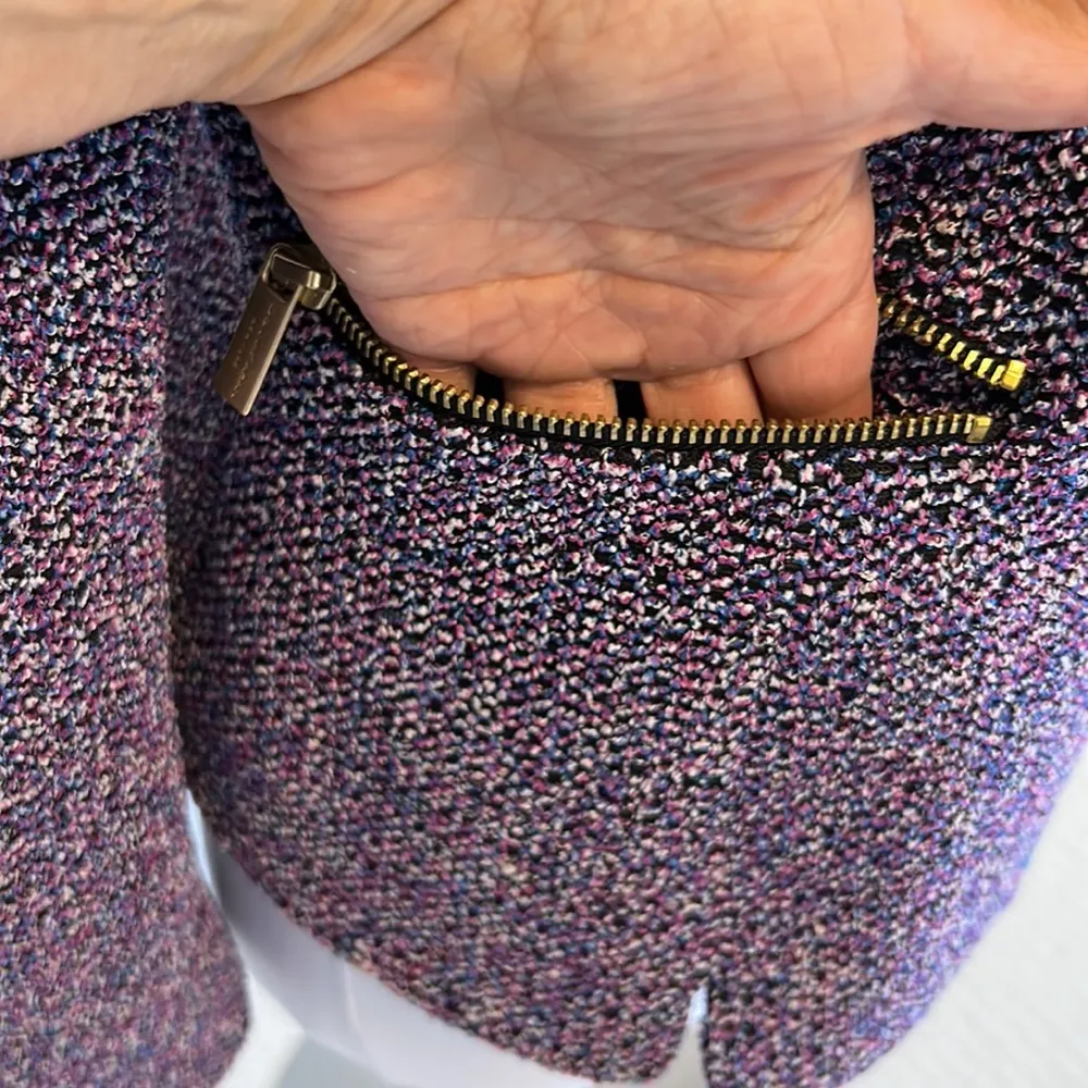 Donna Karan Boucle/Tweed Full Zip Jacket - Image 6