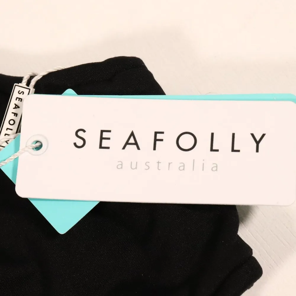 NWT Seafolly D Cup "U" Halter Bra Bikini Top in Black - Image 5