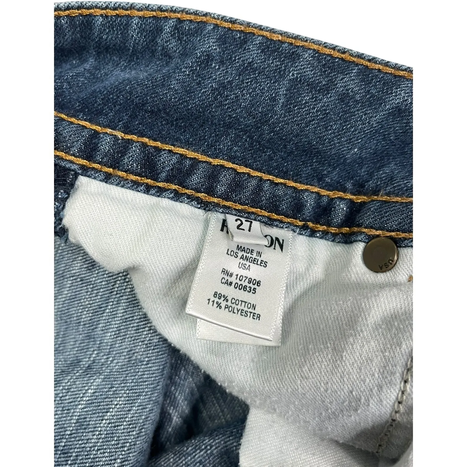 Vintage Hudson Jeans Womens 27 Blue Beth Baby Bootcut Low Rise USA Y2K Retro - Image 5