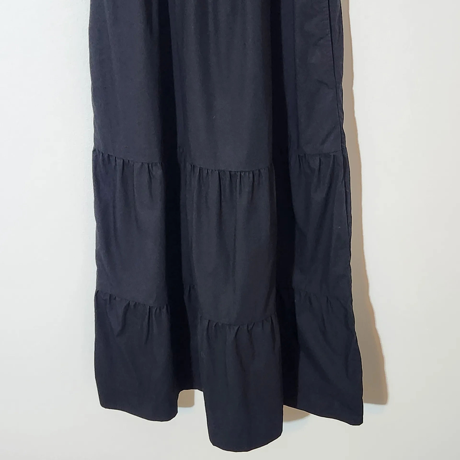 Maurices Black Sleeveless Ribbed Knit Tiered Cotton Midi Dress Size Medium - Image 4