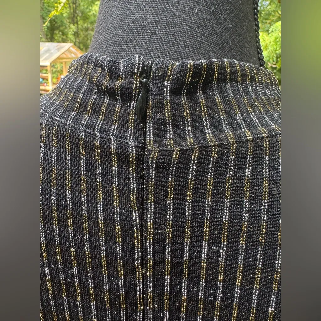 BOLD elements Metallic Striped Long Sleeve Dress - Image 5