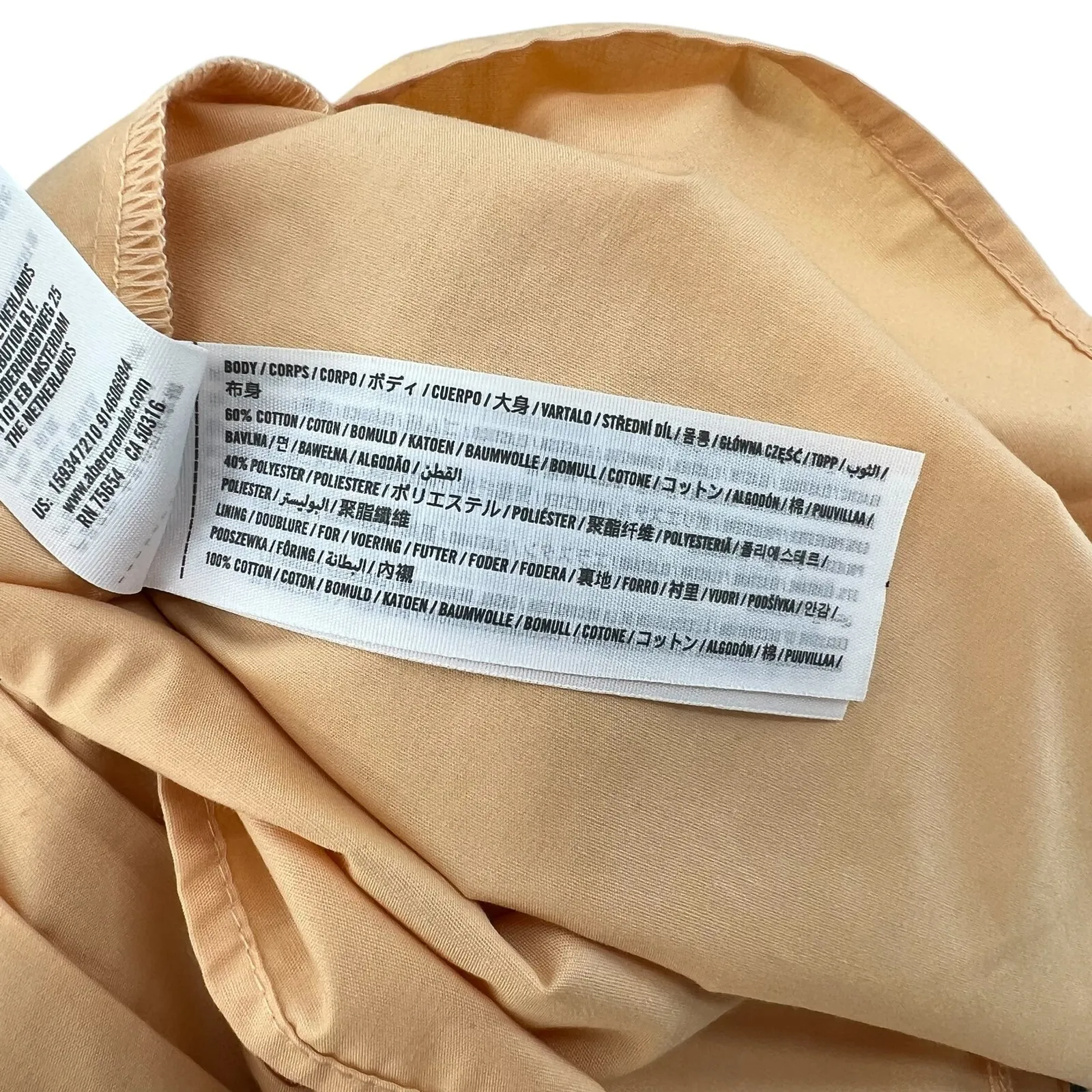 Abercrombie & Fitch Poplin Strapless Midi Dress Pleated Orange‎ Size XS - Image 15