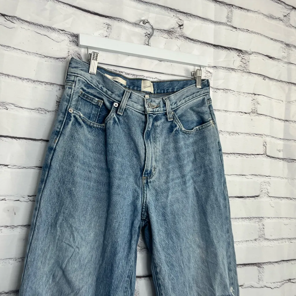 Universal Thread 90s Baggy Straight Distressed Light Wash Jeans Women’s 8/29 Y2K - Image 3
