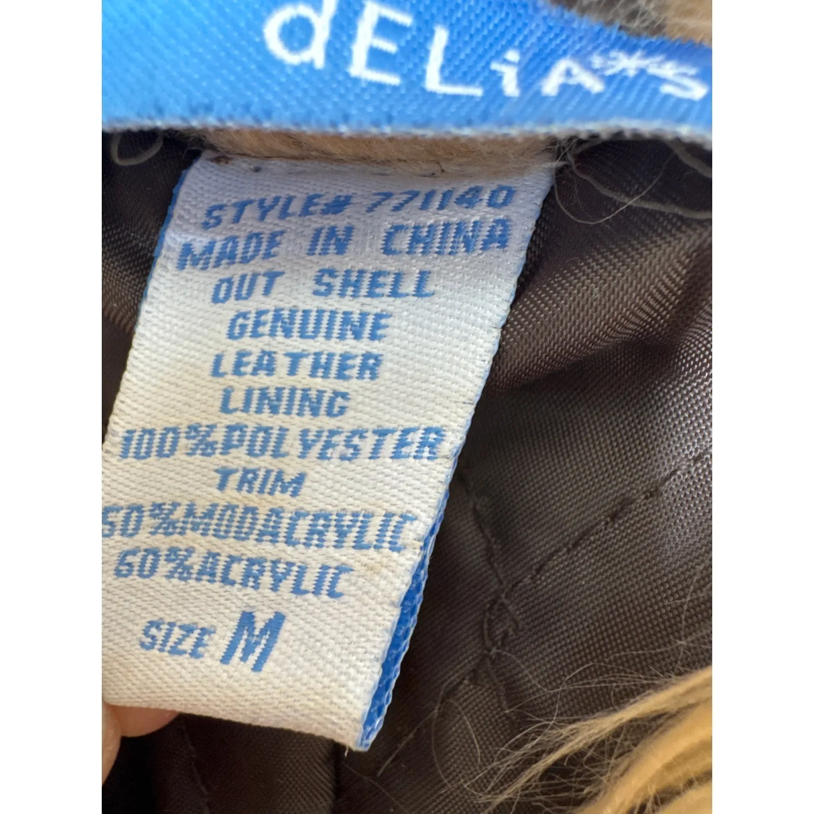 Y2K dELiA*s Suede Faux Fur Trim Jacket – Brown Shaggy Coat Size M (1990s/2000s) Tan Size M - Image 12