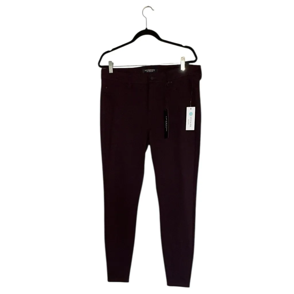 NWT Liverpool Madonna Skinny Legging Jeans in Aubergine Stretch Comfort 32/14 - Image 2