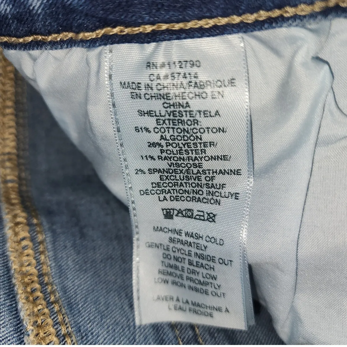 True Religion Halle Flap Skinny Raw Jeans - Medium Cloudless Wash Size 31 - Image 11