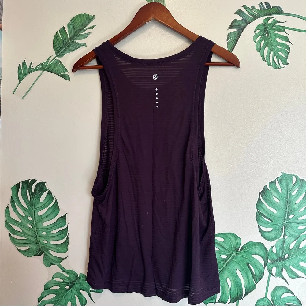 Sheer Striped Purple Athletic Top - Image 4