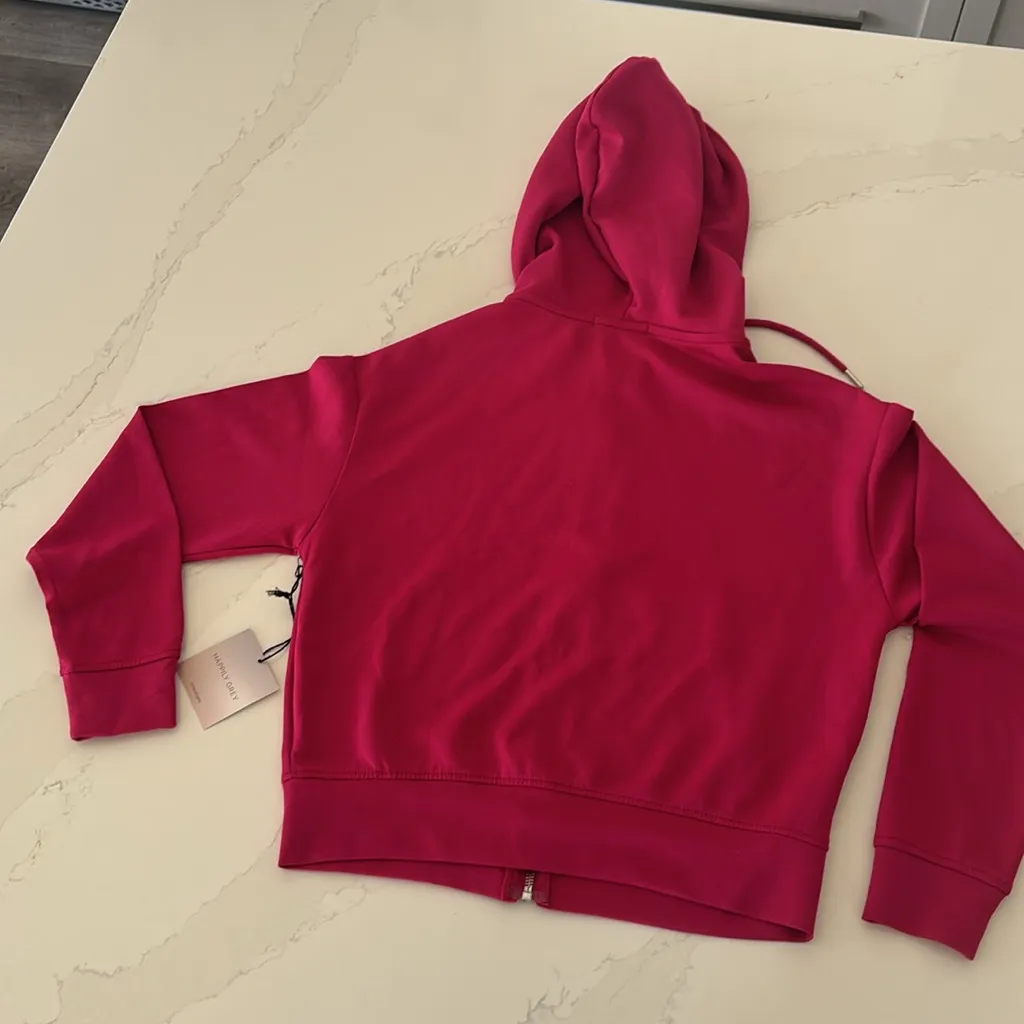 Happily Grey Pink Zip Up Hoodie Size XS - Image 4